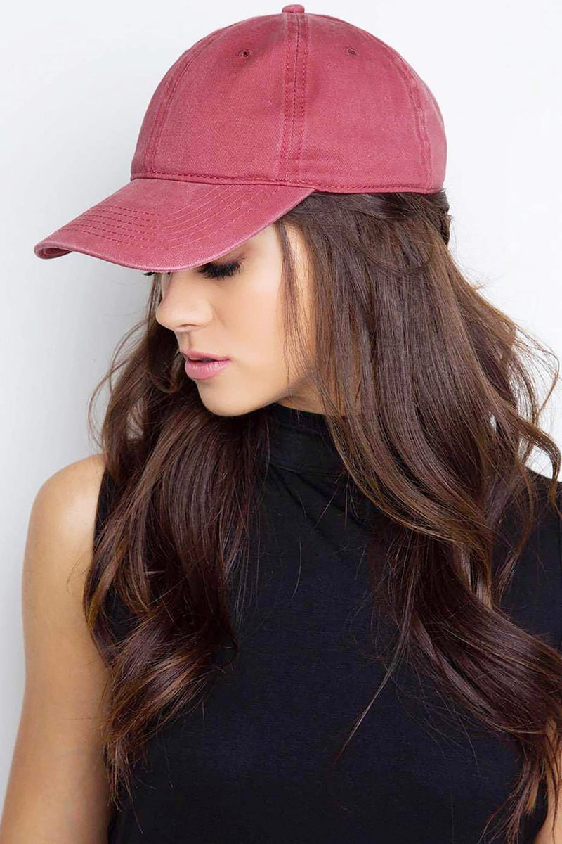Eohak Ponytail Baseball Hat Distressed Retro Washed Womens Twill - Image 4